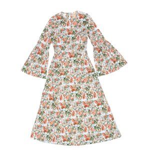 DOEN Noisette Calico Garden Liberty of London Print Bell Sleeve Maxi Dress XS